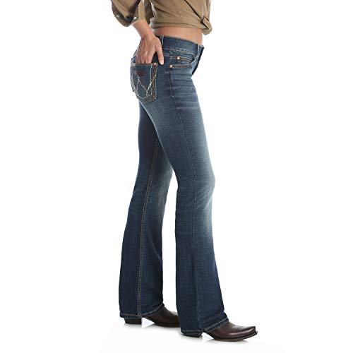 Wrangler Jeans para mujer Retro Mae Mid Rise Stretch Boot Cut, azul oscuro, 1-sep EE. UU.
