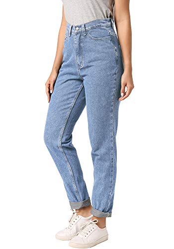 Ruisin Classic Jeans de cintura alta para mujer Vintage Boyfriend Mom Jeans Pantalones de mezclilla